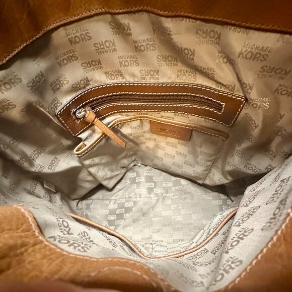MICHAEL Michael Kors Brookville Caramel Leather Slouchy Hobo Shoulder Bag 2008 - Picture 15 of 15